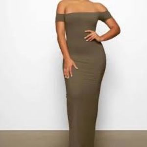 SKIMS Soft Lounge Off the Shoulder Dress
